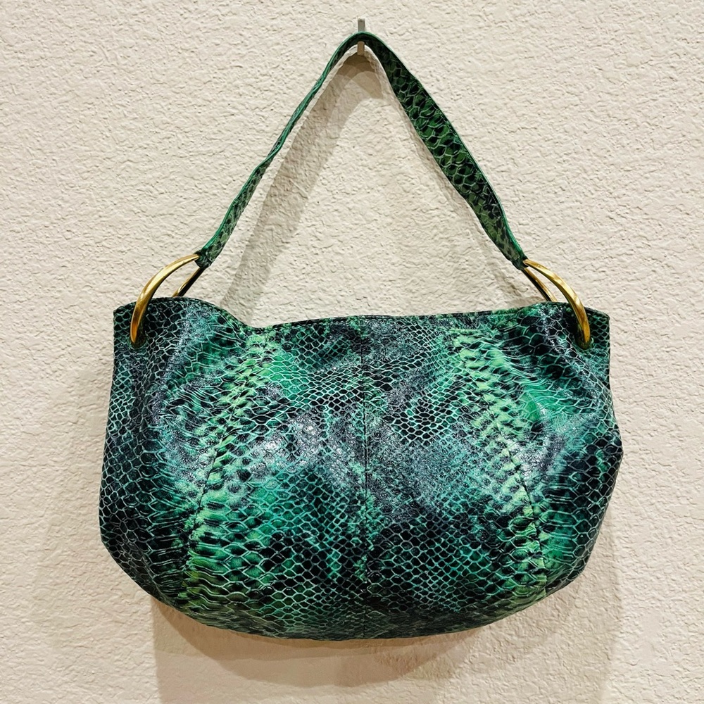 Antonio Melani Green Snake Print Purse
